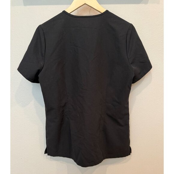 Figs Women's Casma Scrub Top Medium Black Pockets Short Sleeves Workwear - Picture 2 of 9
